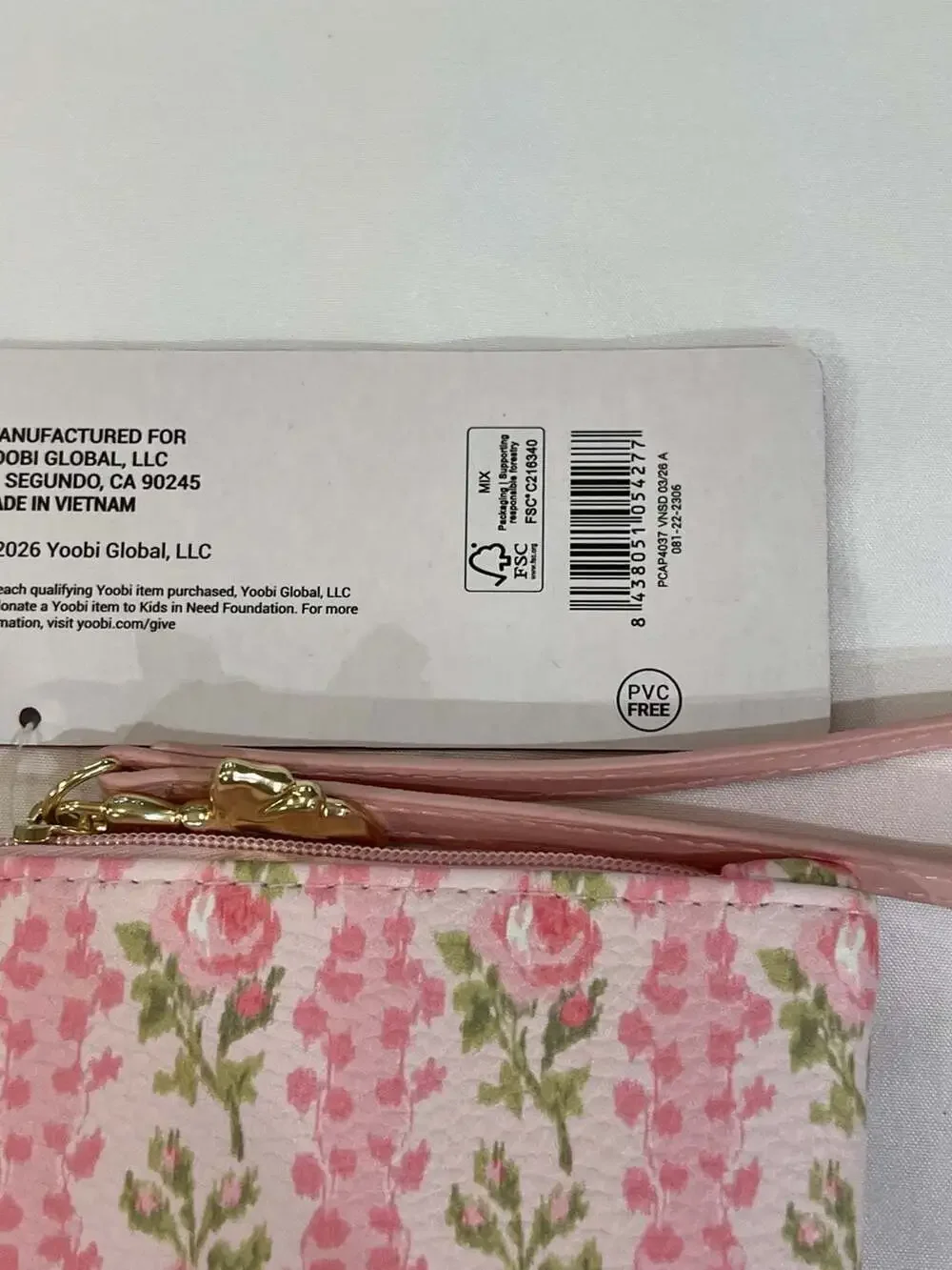 LoveShackFancy x Yoobi Floral Pattern Accessory Pouch Wristlet